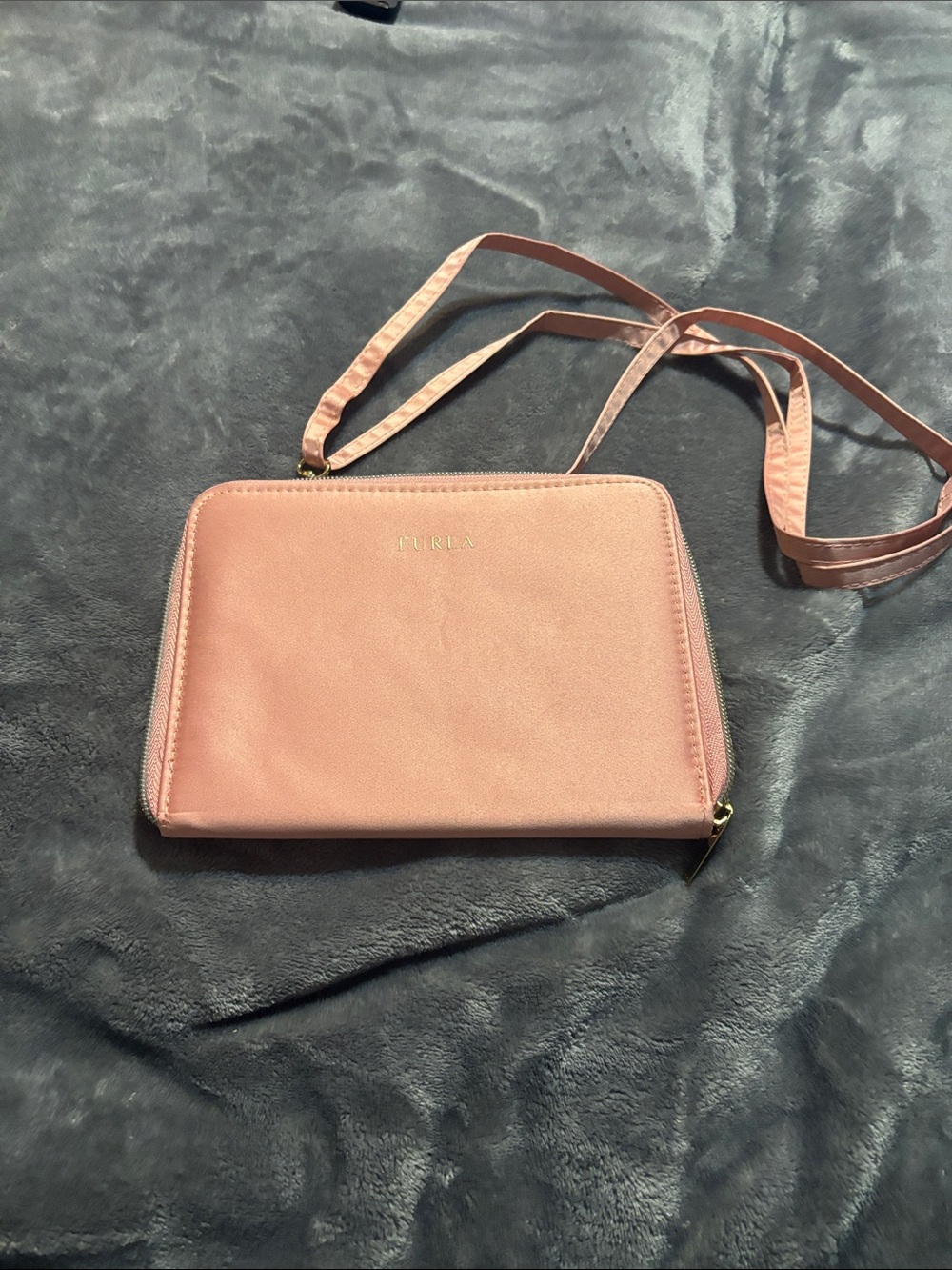 Furla Blush Pink Leather Crossbody Bag